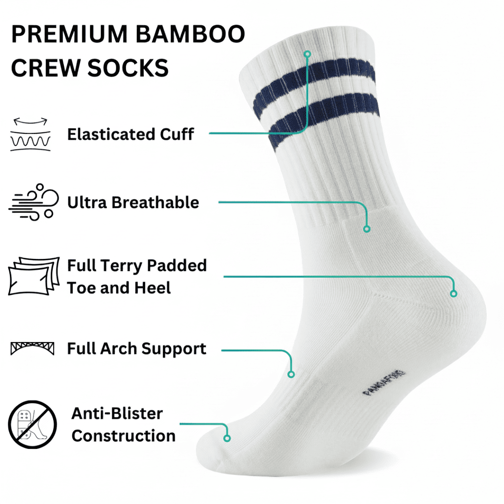 Bamboo Crew Socks