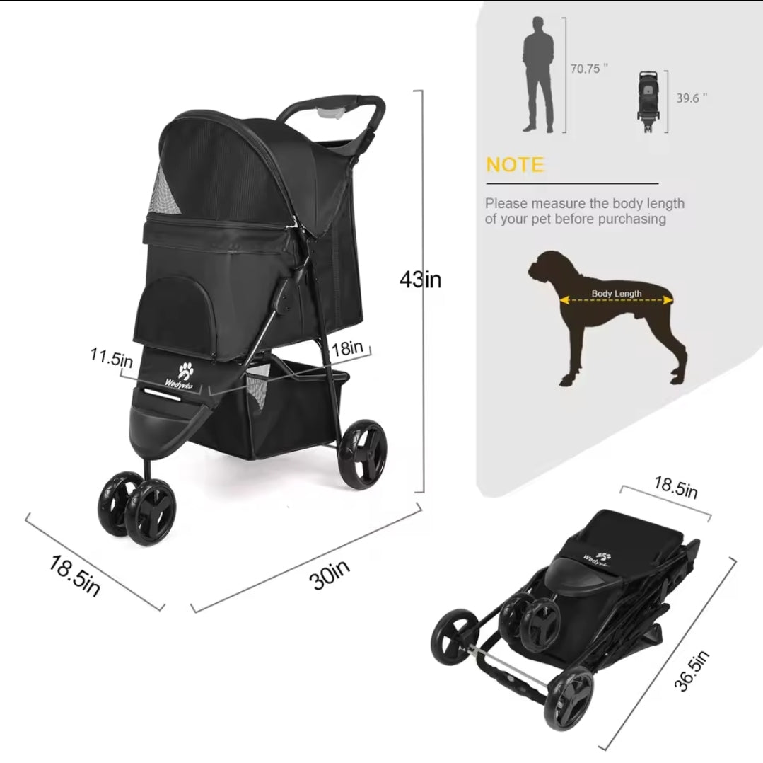 3 Wheel Dog Shack UK! Pushchair Stroller