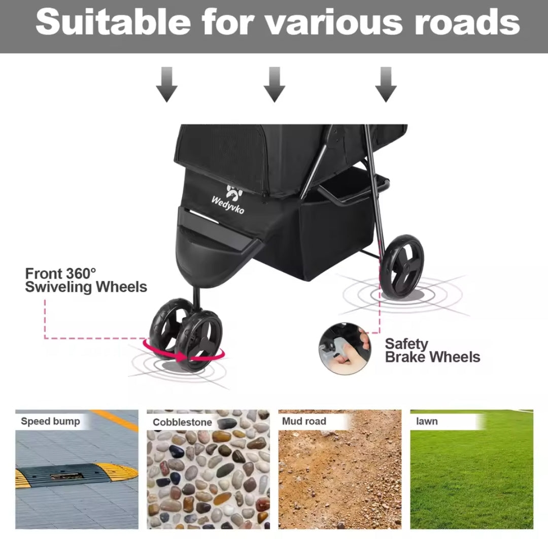 3 Wheel Dog Shack UK! Pushchair Stroller