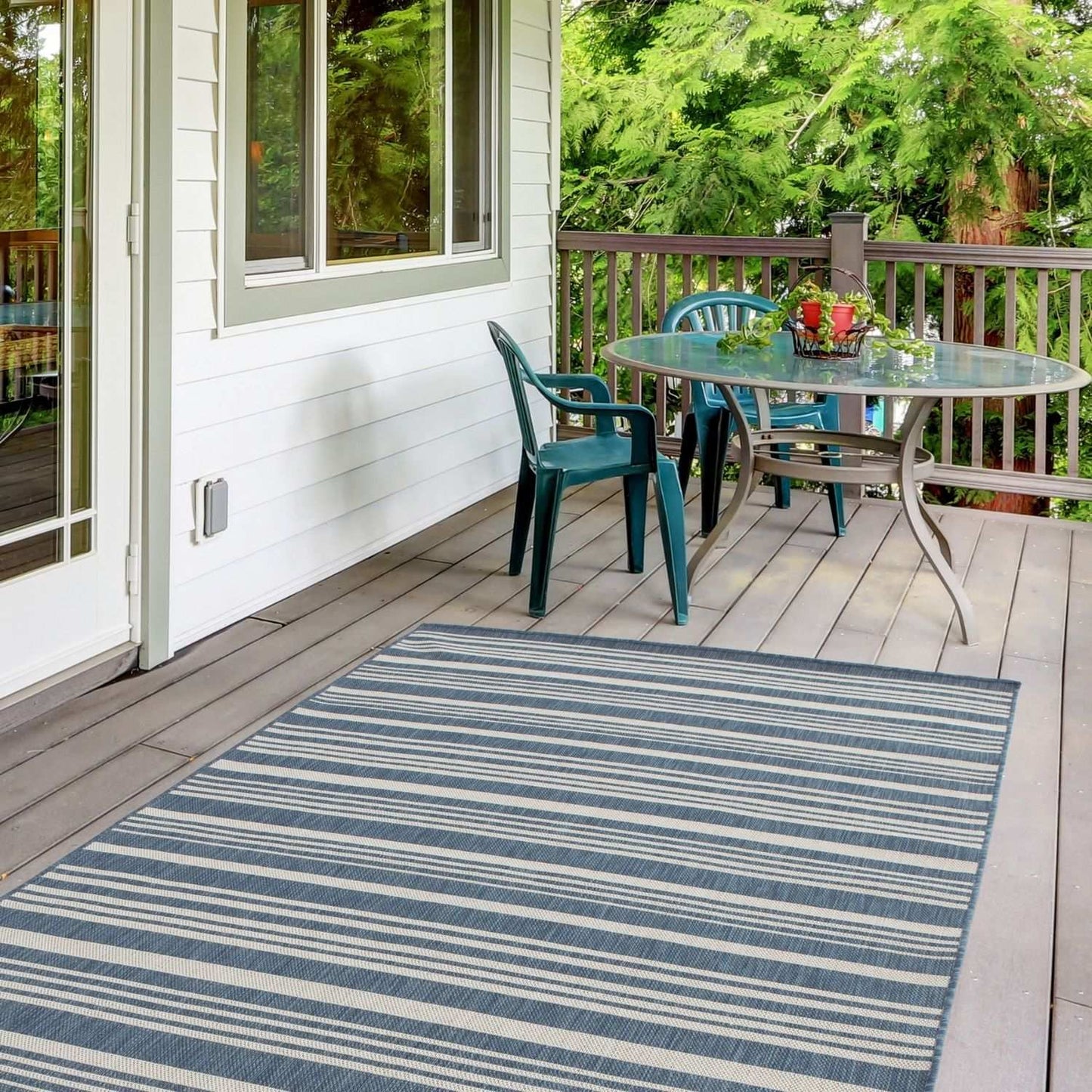 Ecology Outdoor Rug Blue | 300blu