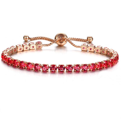 Gold Push Pull Zircon Bracelet