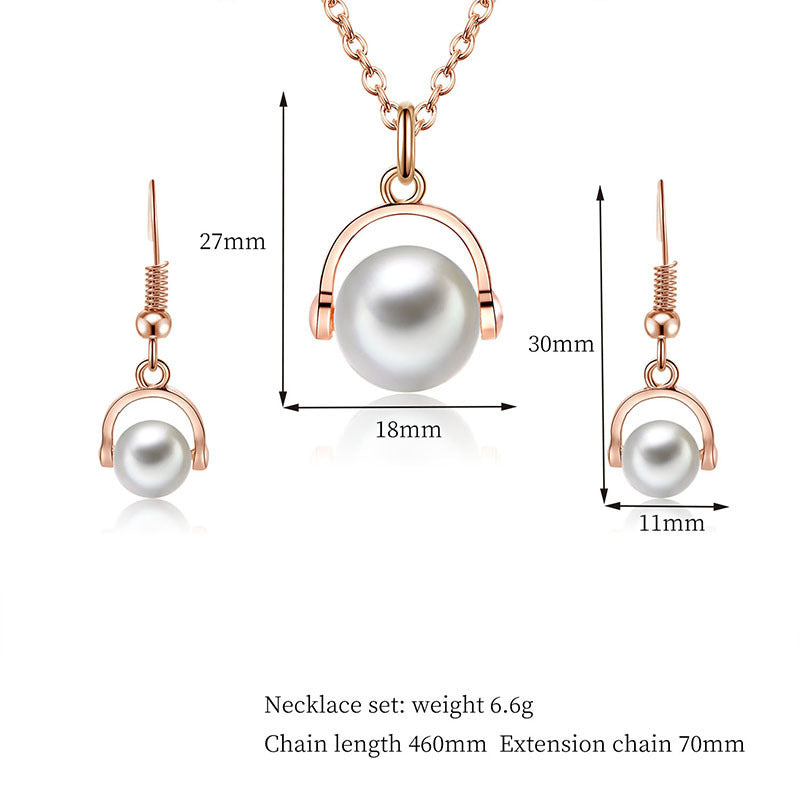 Two-Piece Earrings & Pearl Jewellery Set