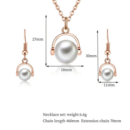 Two-Piece Earrings & Pearl Jewellery Set