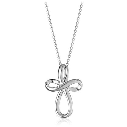 Simple Infinity Cross Chain Necklace