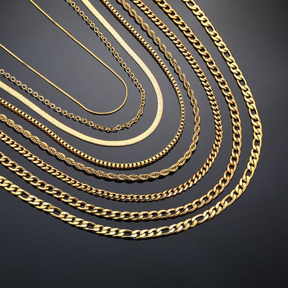 Six-Sided Grinding Cuban Chain Necklace