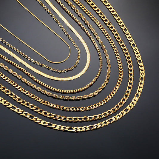 Six-Sided Grinding Cuban Chain Necklace