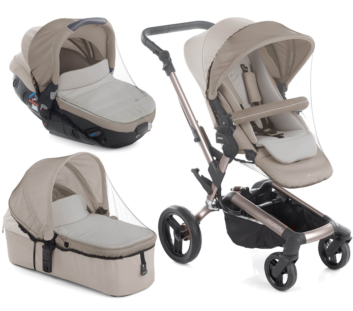 Jané Universal Insect Net for Pram, Carrycot & Car Seat with Carry Bag