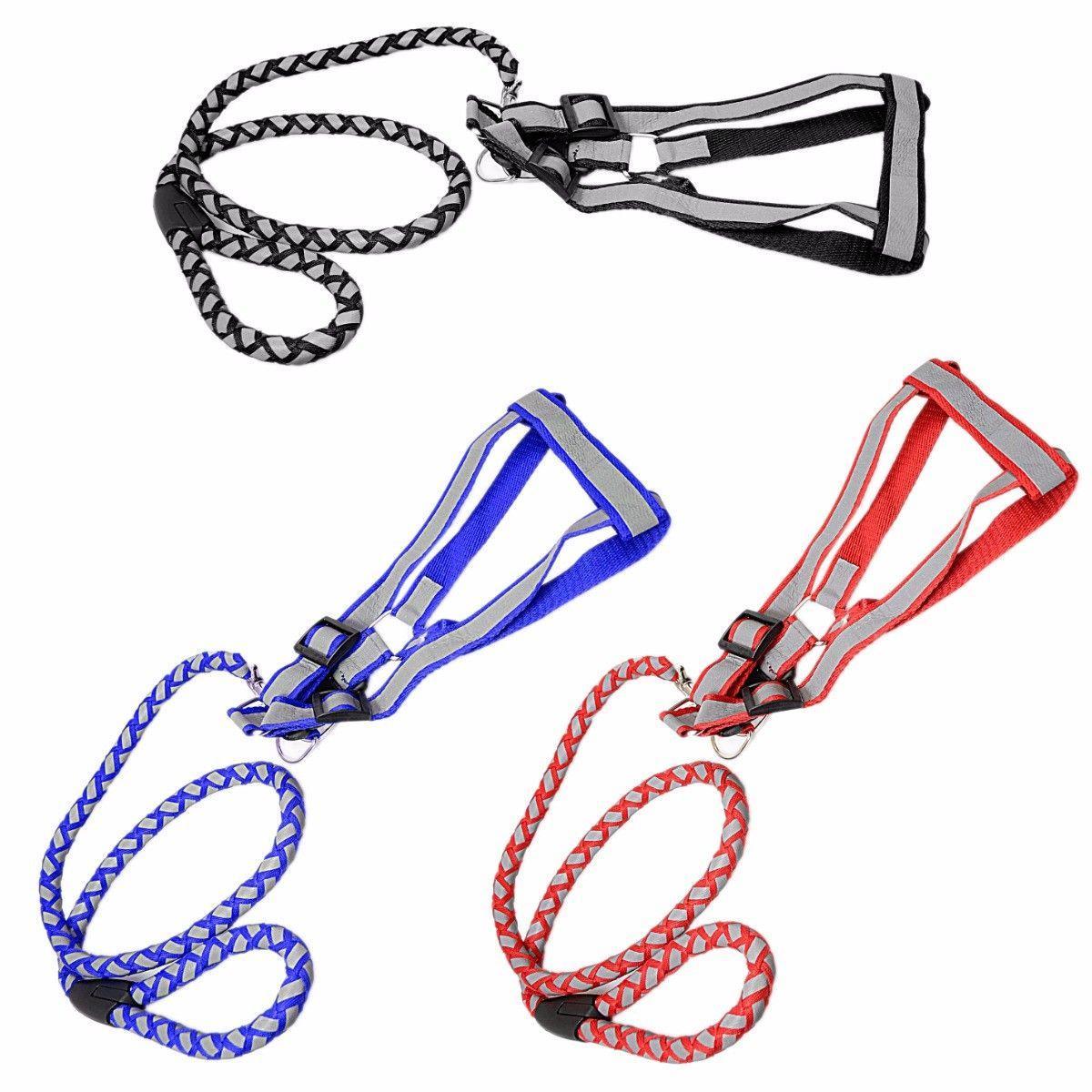 Step In Reflective Nylon Dog Harness with Leash Set