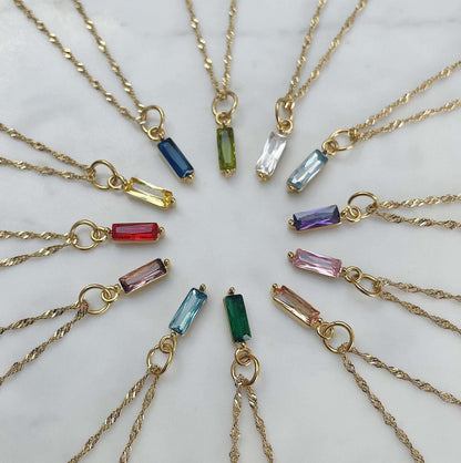 Color Twelve Birthstone Necklace