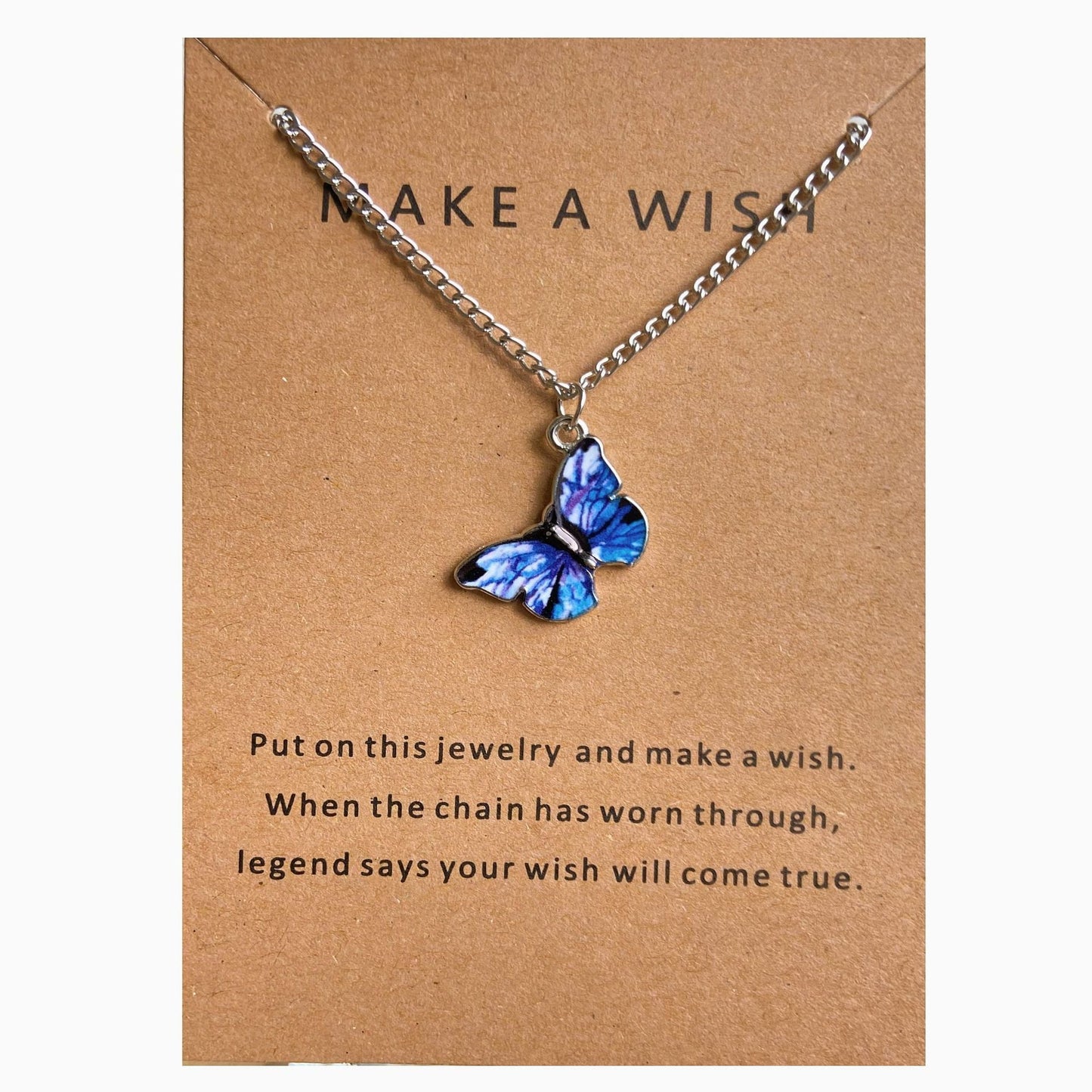 Coloured Butterfly Necklaces, 2Pc & 1Pc
