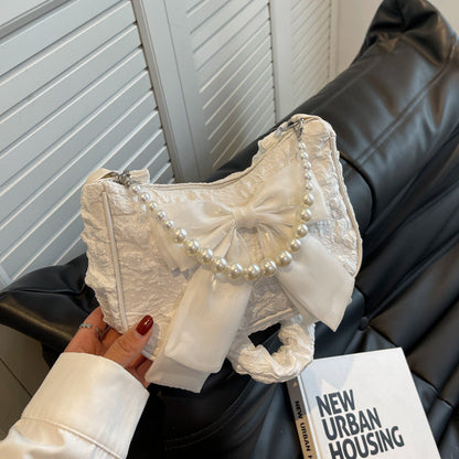 Pearl Bow Underarm Bag