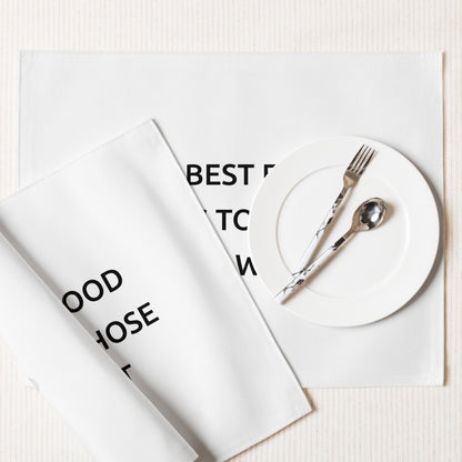 The Best Food Comes To Those Who Wait - White Placemat Set