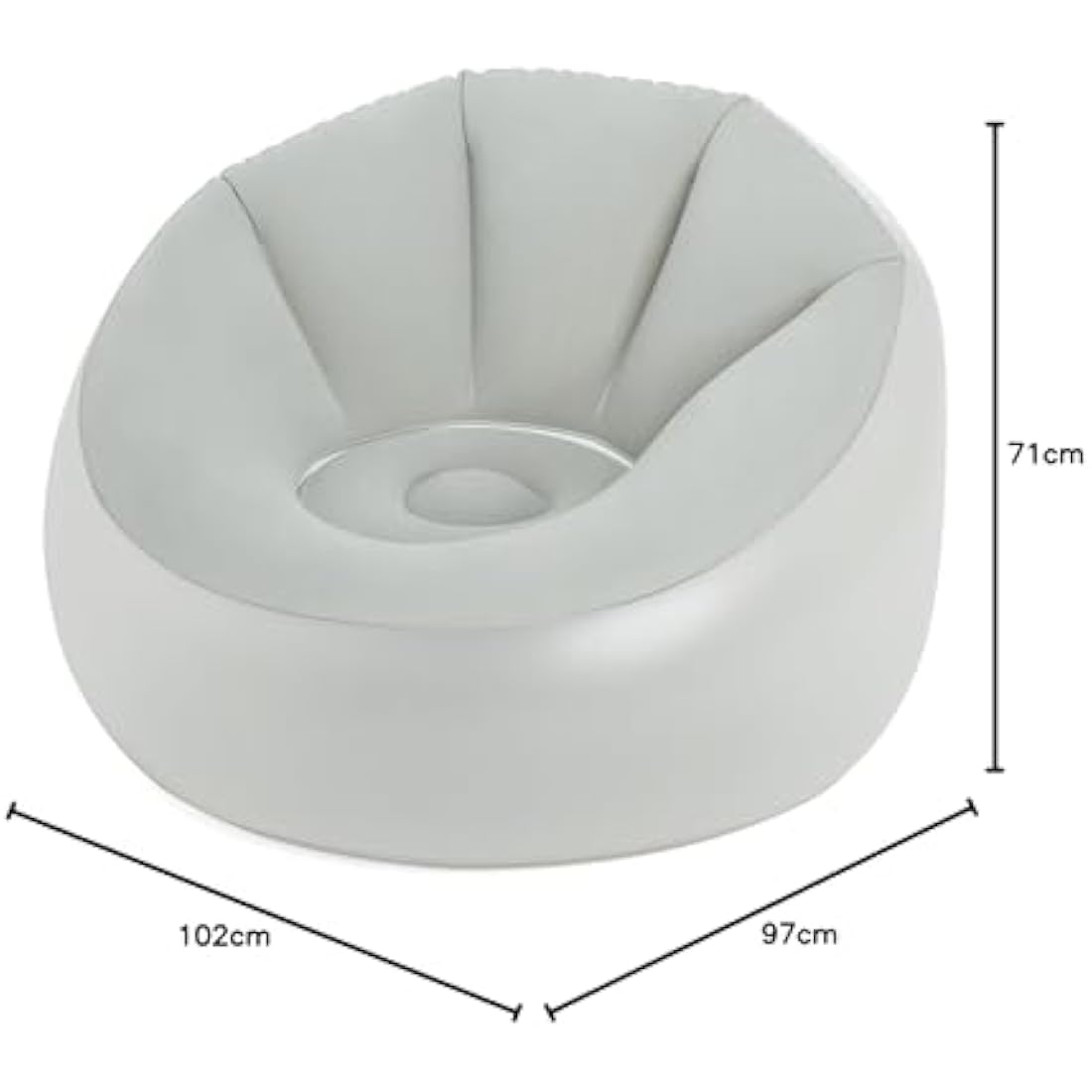 Bestway Inflatable Chair, Outdoor Armchair with LED Lights, Grey ...