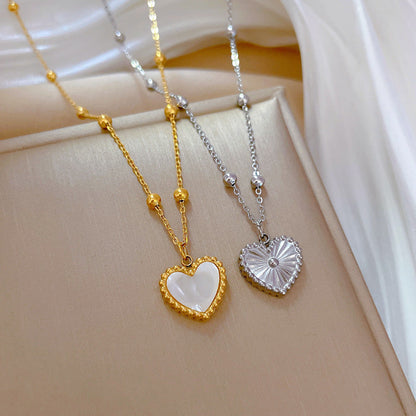 Heart-Shaped Titanium Steel Love Necklace