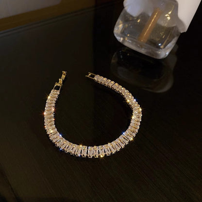 Zircon Square & Heart Bracelets
