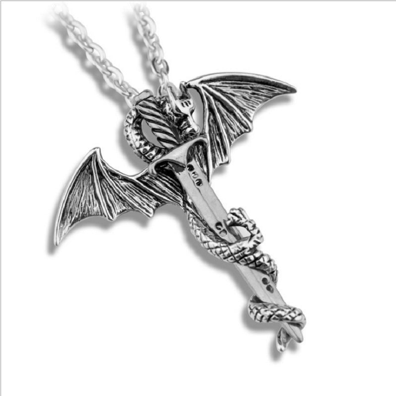 Men’s Viking Double Axe, snake bone & scorpion Chain
