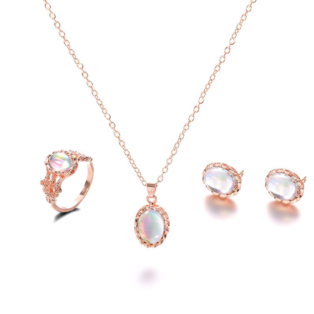 Coloured Pearl Pendant Necklace Set
