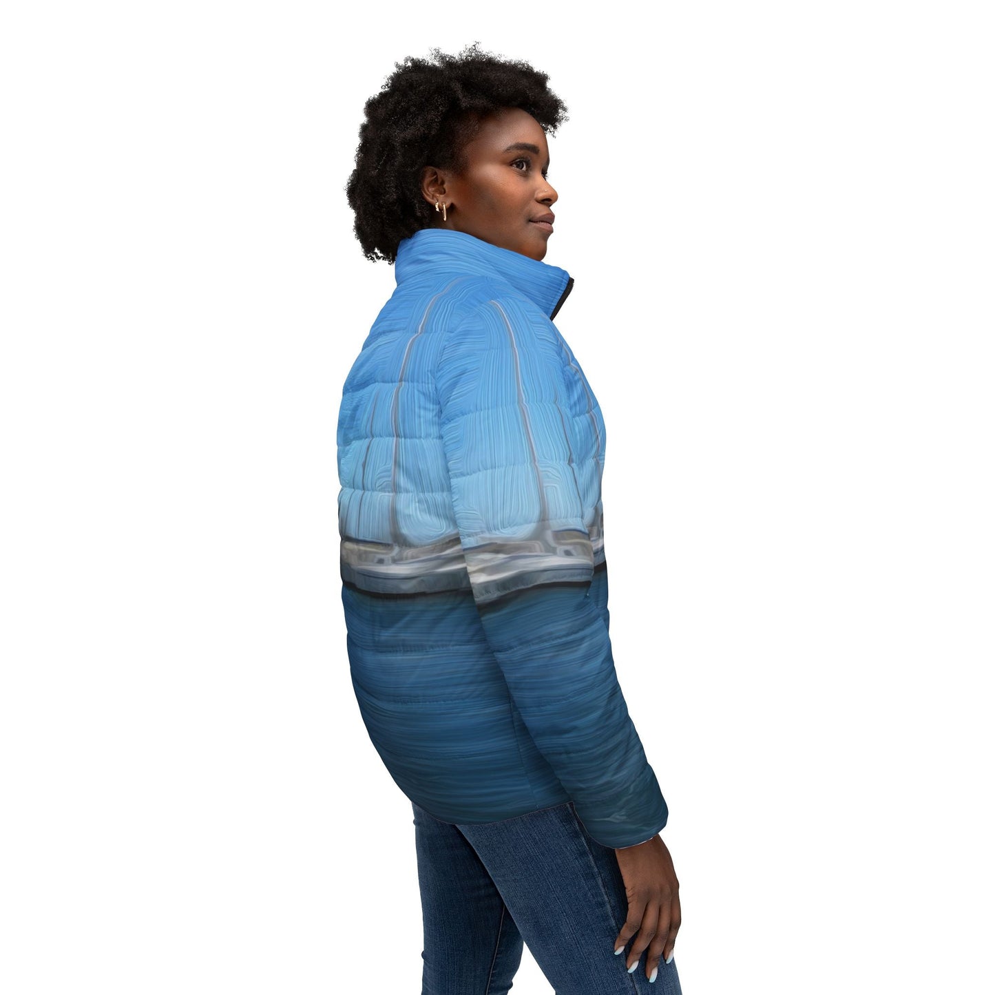 The Sleeping Yachts (at Morning) - Womens Puffer Jacket