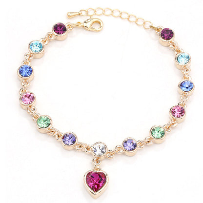 Heart of the Ocean Crystal Bracelet