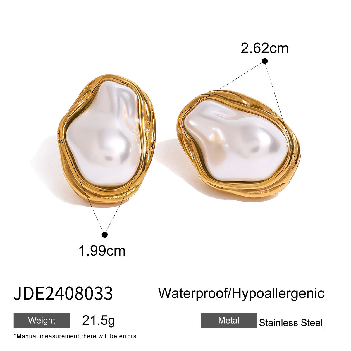 Pearl Necklace, Earrings & Ring Set