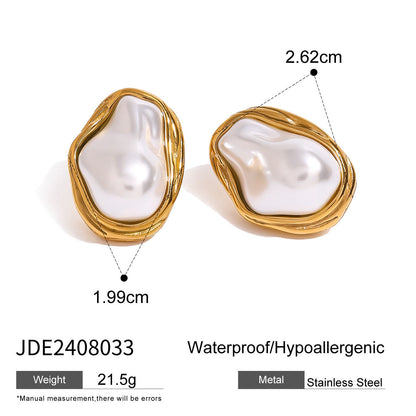 Pearl Necklace, Earrings & Ring Set