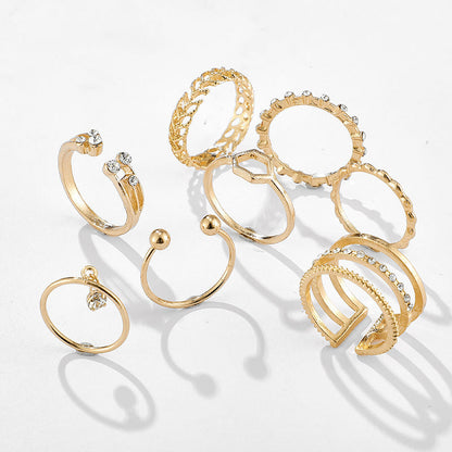 Diamond Set of 8 rings