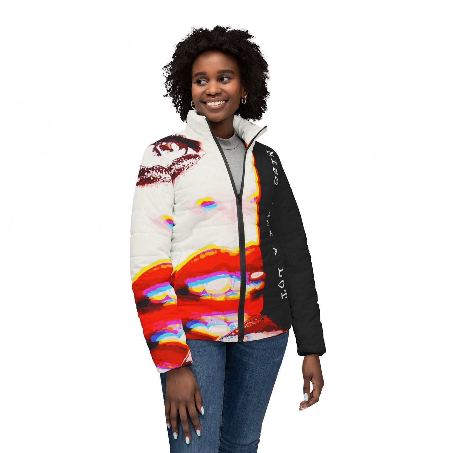 Miss Talk A Lot - Womens Puffer Jacket