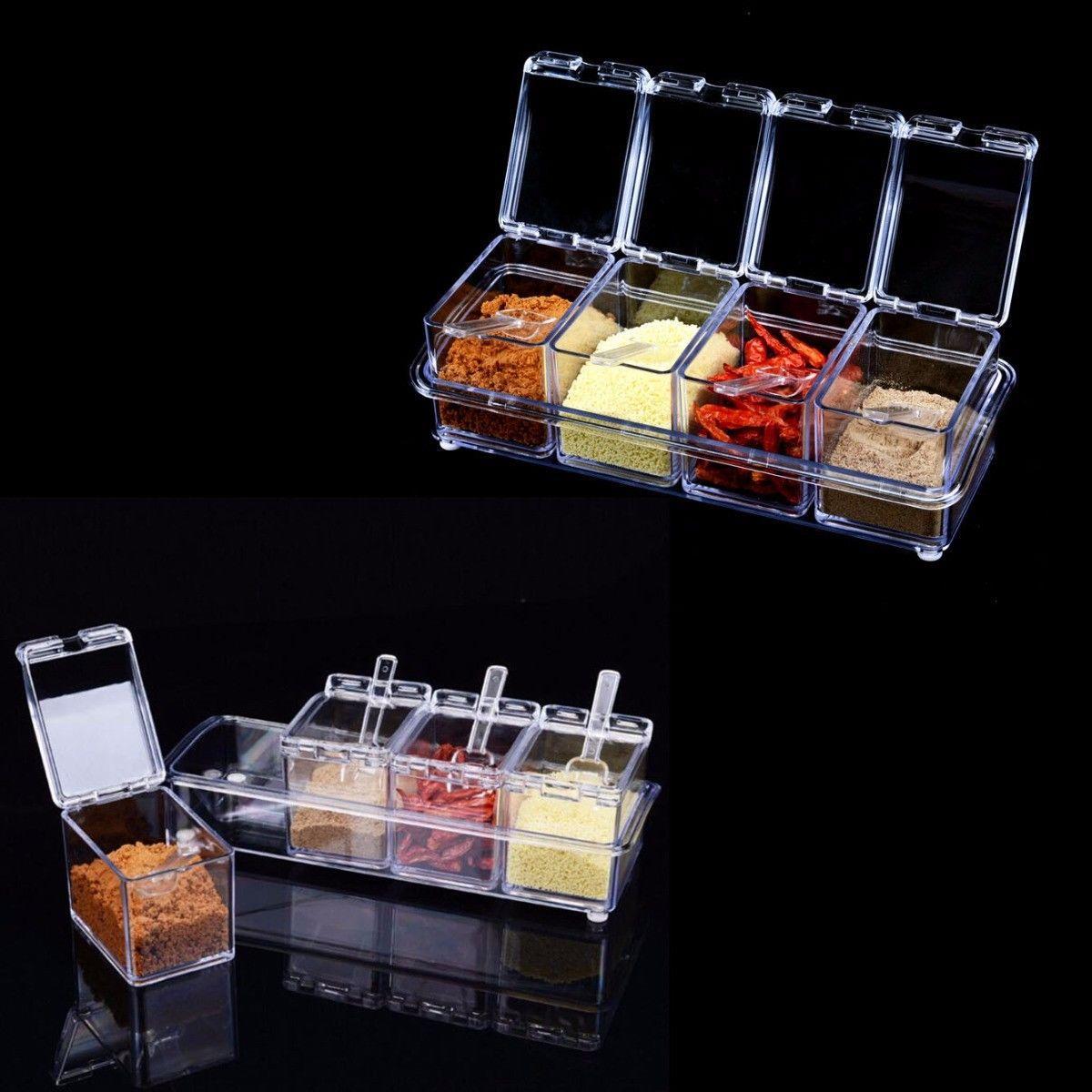 Crystal Clear Acrylic Spice Rack for Organized Kitchen