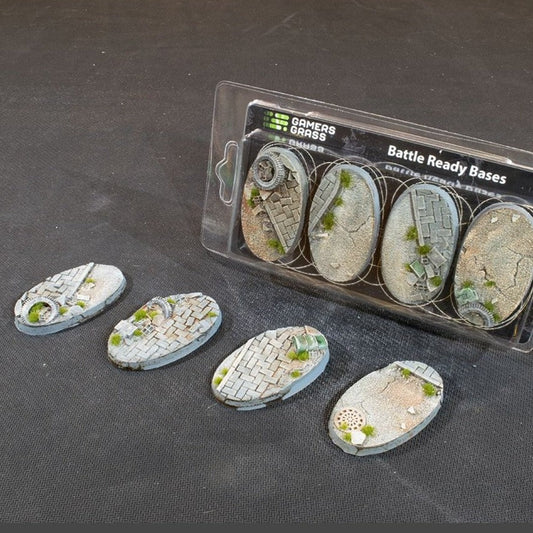 Gamers Grass Battle Ready Bases - Urban Warfare Oval 60mm (x4)