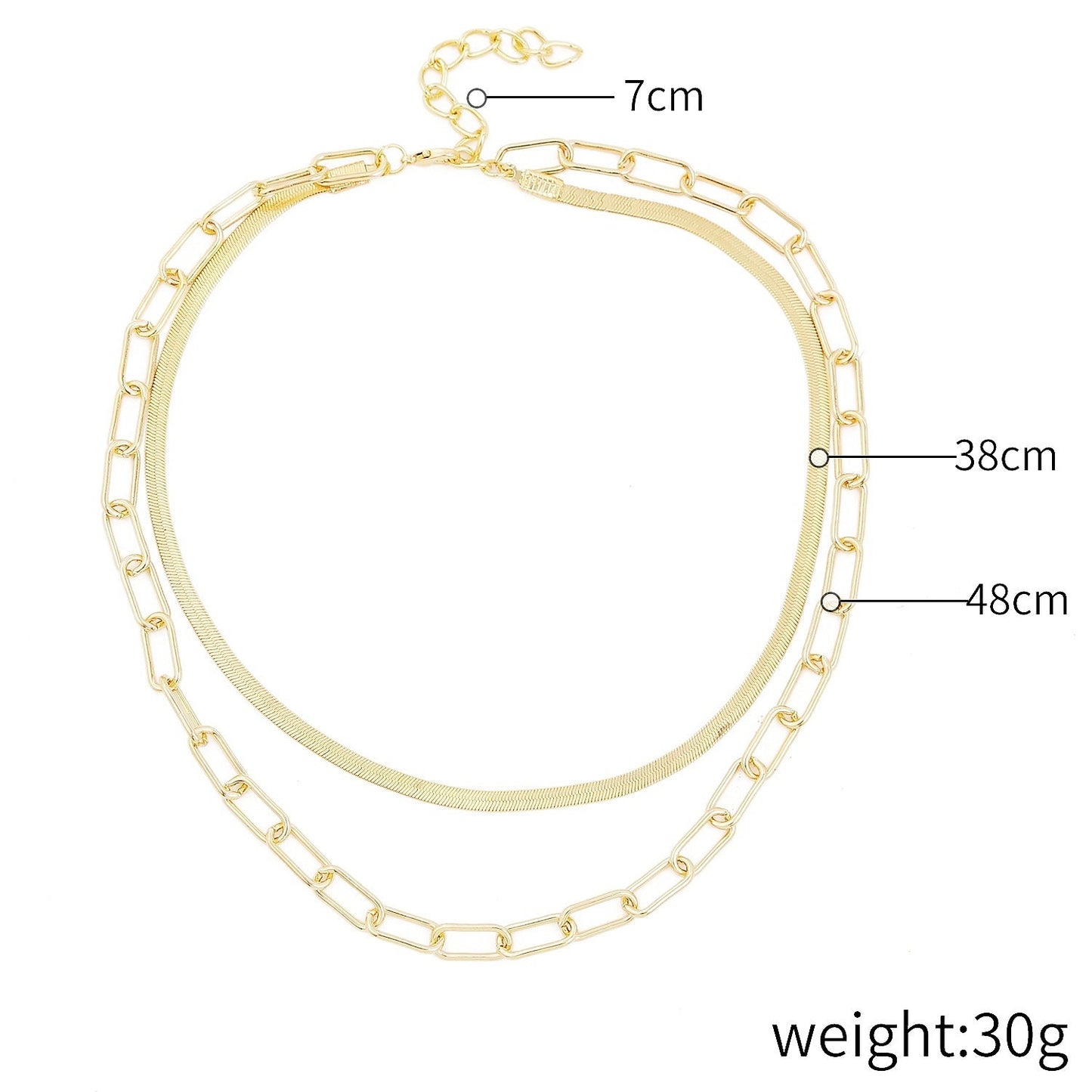 Multi-Layer Twist Chain Necklaces