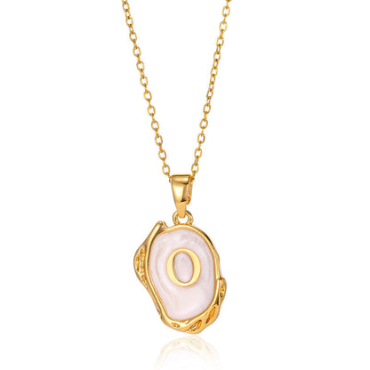 26 Letters Drop Oil Three Dimensional Necklace