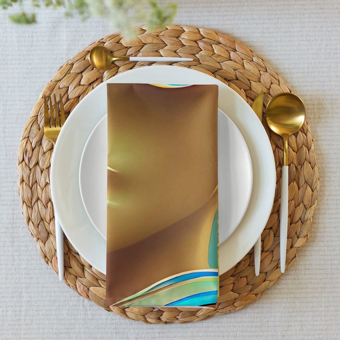Retro Cool Blue - Cloth Napkin Set