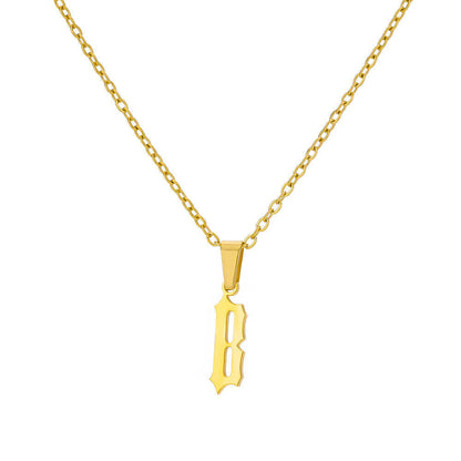 Funky A-Z Letter Pendant Necklace