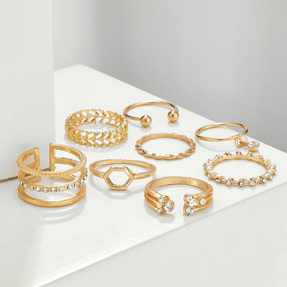 Diamond Set of 8 rings