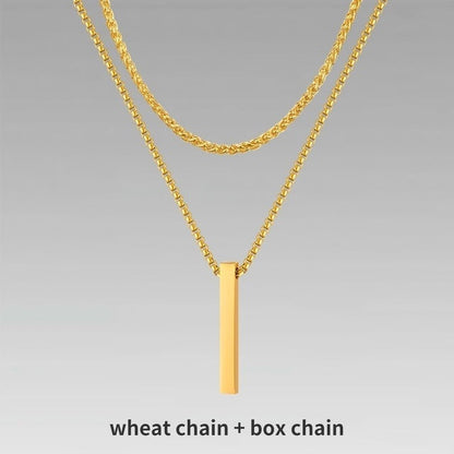 Men’s Layer Pillar Chain Necklace