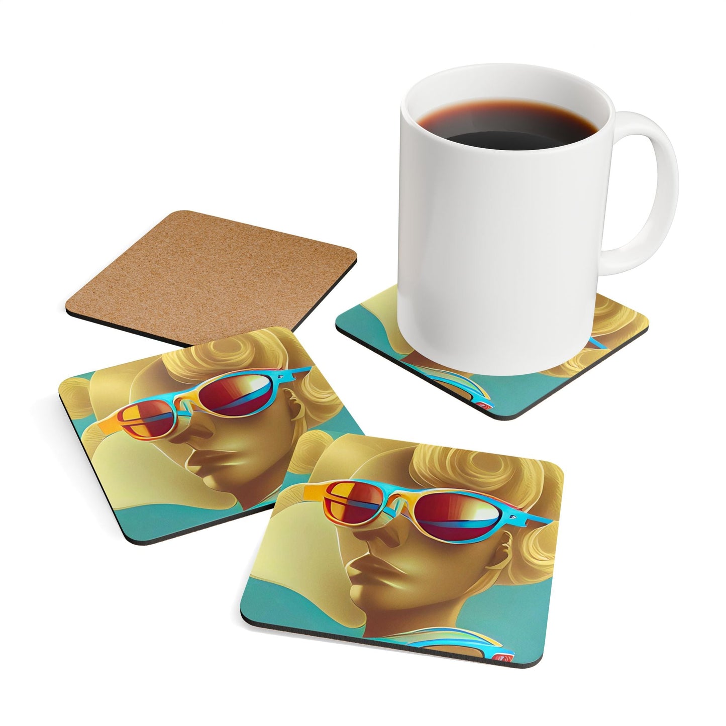 Retro Cool Blue - Coaster Set - iSAW Company