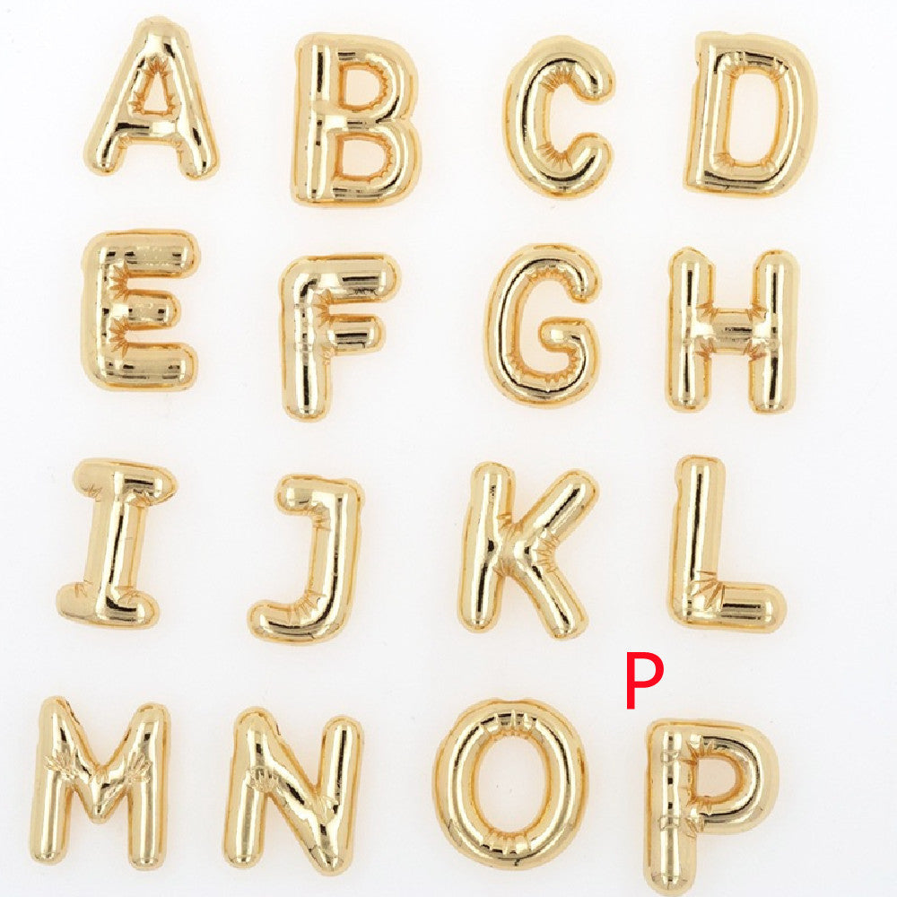 Glossy Letters Pendant Necklace