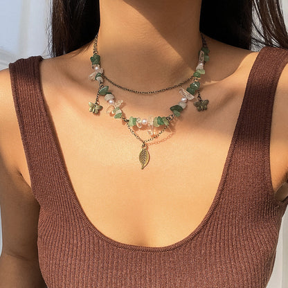 Multi-Layer Irregular Gravel Beach Necklace