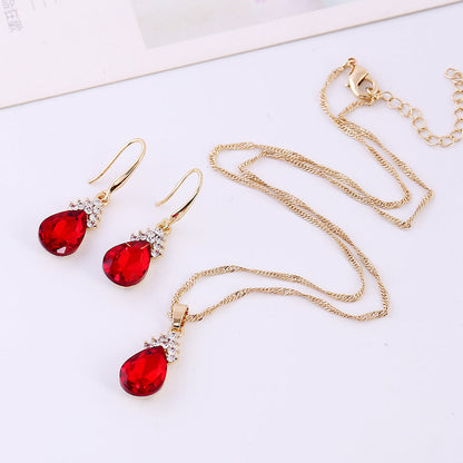 Diamond Crystal Necklace & Earrings Sets