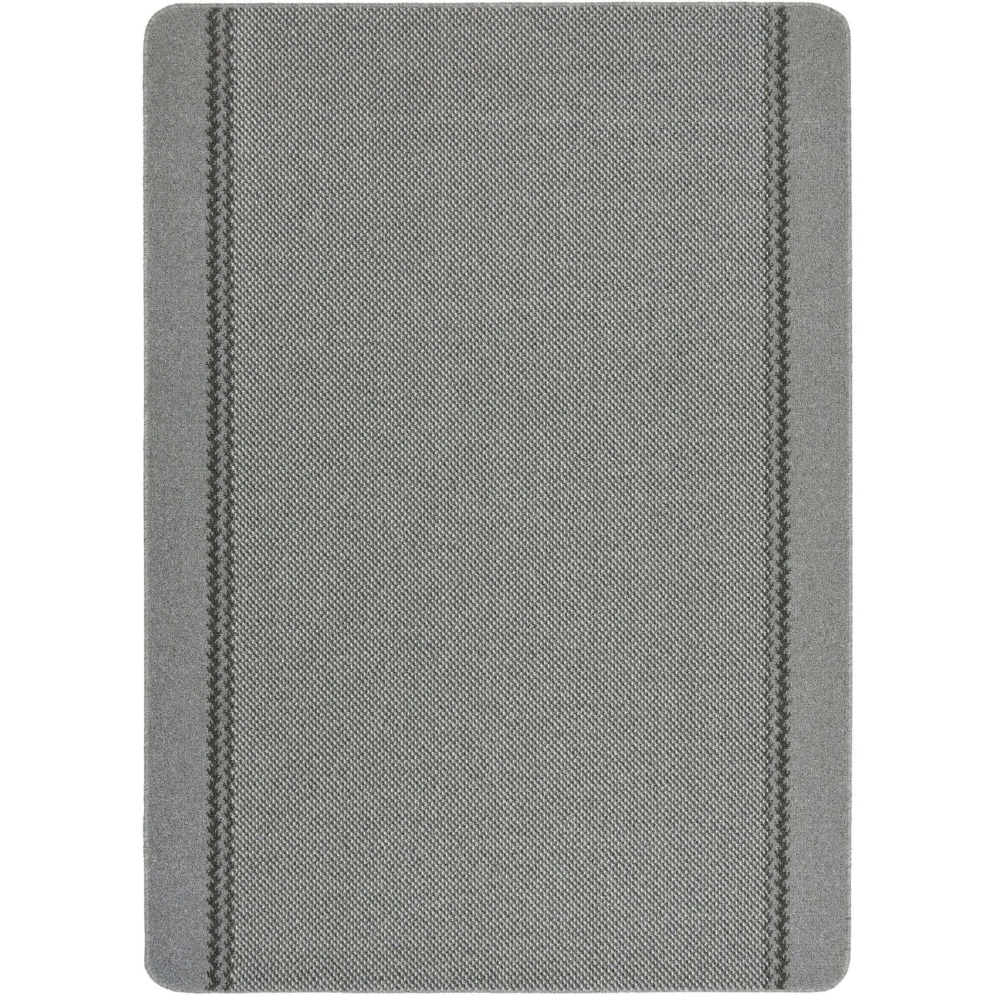 Washable Designer Bordered Grey Rug | 116G