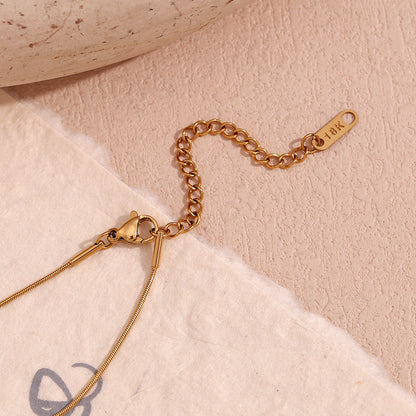 Gold Snake Chain Vortex Pendant Necklace