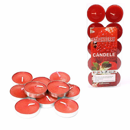 10 Pack Assorted Scented Wax Tea Light Candles for Relaxation and Atmosphere