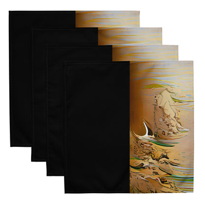 Half Black Half Gāolàng - Cloth Napkin Set