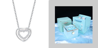 Double Heart Pendant Necklace
