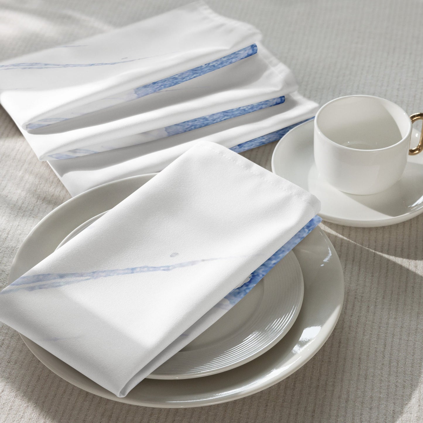 Watercolour Blue Splash - Cloth Napkin Set