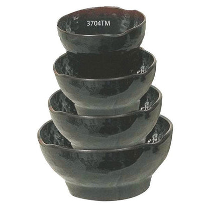 Tenmoku Melamine Wave Rice Bowl 10oz - Dozen