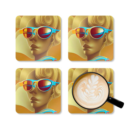 Retro Cool Orange - Coaster Set - iSAW Company