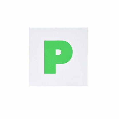 Green P Passing Magnetic Plates 2Pack for Car Safety