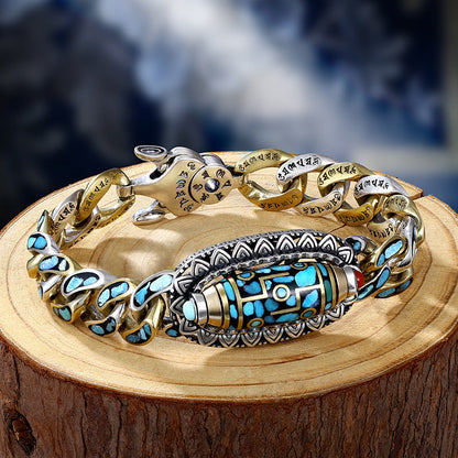 Retro Nine Eye Pearl Spinning Bracelet