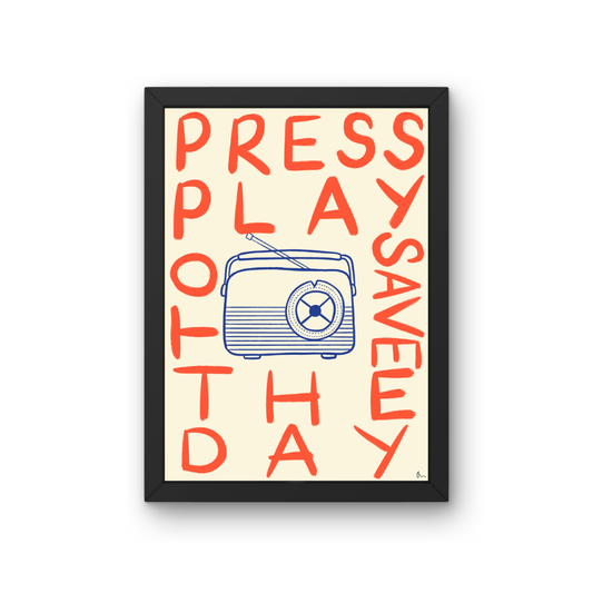 Press Play | Playful Maximalist Typographic Music Print
